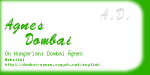 agnes dombai business card